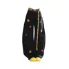 Cinto Xadrez Tendência Estilo Americano Jeans Bordado com Desenho Animado Unissex Reto Solto Wide-Leg Calças Longas High Street