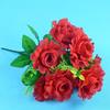 Nanyang tela fotográfica simulação flor fábrica atacado buquê de rosas flor de seda 10 cabeças rosa borda quebrada arranjo de flores em garrafa decoração flor falsa