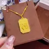 Colar Pingente Cavalo em Latão Banhado a Ouro, Novo Estilo Chinês, Luxo Leve, Simples e Elegante, Pingente de Corrente para Clavícula Feminina, Cor Duradoura