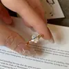 Anillo Huevo de Paloma Yuhong Moda Lujo Ligero Línea de Gama Alta Diseño de Nicho Versátil Temperamento Venta Directa de Fábrica