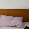 Funda de almohada de algodón 100% con corazón girly coreano, funda interior para cojín, 48x74, funda de almohada individual, funda de almohada de una sola pieza