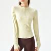 Marca Grande Roupas Elásticas de Secagem Rápida Respiráveis para Caminhada e Trekking ao Ar Livre na Primavera e Verão Camiseta de Manga Longa com Meio Zíper para Corrida e Fitness