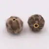 Outono e Inverno Pelúcia Estampa de Leopardo Bolas Manchas Bola Pendurada Buraco Reto Acessórios Brincos DIY Joia de Cabeça Chaveiro Material para Pendurar em Bolsa