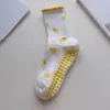 Calcetines de Yoga con Encaje para Mujer, Calcetines Antideslizantes Profesionales para Fitness en el Suelo, Pilates, Running, Cuerda para Saltar, Senderismo, Calcetines de Media Pantorrilla
