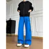 Outono e Inverno Novos Calças Casuais Versáteis de Cintura Alta para Homens Plus Size com Barra Reta Estampa de Letras Americanas Foice Calças de Moletom