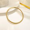 Pulseira Herança Antiga feminina aço titânio superfície fosca pulseira simples moda nacional retrô sólido anel liso banhado a ouro 18K pulseira