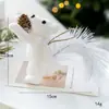 Decoración Navideña Colgante Ardilla Simulada Colgante Decoración Árbol de Navidad Colgante Ardilla Blanca Marrón Decoración Creativa