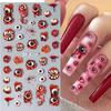 Nuevas pegatinas de uñas transfronterizas ins relieve 5D tridimensional Halloween araña ojo de diablo pegatinas de uñas al por mayor