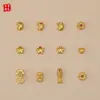 Cuentas de Zirconia Dorada Incrustada Estilo Antiguo Que Traen Fortuna Pulsera de Hilo Rojo DIY Collar Accesorios para Ropa Colgante Venta al por Mayor