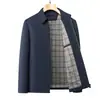 Ropa de Marca para Hombres de Mediana Edad y Mayores, Nuevas Chaquetas Casuales con Solapa, Tops de Negocios Ejecutivos para Primavera y Otoño, Ropa para Papá