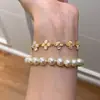 Pulsera de Flor de Piedra Ojo de Gato para Mujer, Lujo Ligero, Exquisita, de Nicho, Pulsera de Cordón de Gama Alta, Nuevo Modelo de Alta Venta, Exquisita Joyería de Mano