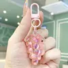 Chaveiro de Uva Acrílico Iridescente Pingente de Fruta 3D Charme de Bolsa Coração Girly Celebridade da Internet Pequeno Presente Criativo