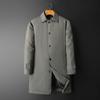 Estación Europea Invierno Nuevo Negocios Casual Simple Blanco Pluma de Pato Ropa de Abrigo Chaqueta de Plumas de Longitud Media Chaqueta Laps para Hombre
