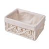 Cesta de Armazenamento Tecida Estilo Ins Cesta de Armazenamento Decorativa Tecida em Corda de Algodão Caixa de Armazenamento Cesta de Armazenamento de Lanches e Utensílios Domésticos