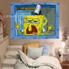 Nuevo paño de fondo de dibujos animados estilo INS impresión de alta definición tacto de alta gama decoración de ambiente de dormitorio paño colgante múltiples estilos disponibles