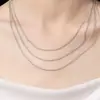 Collar de Cadena con Cuentas de Galaxia para Mujer, Cadena Sencilla, Estilo Básico, Versátil para el Uso Diario, Collar en Capas de Accesorios Transfronterizos