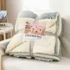 Manta de Doble Capa de Vellón de Cordero de Color Sólido para Otoño e Invierno, Manta Gruesa y Cálida para Siesta, Individual y Doble, Manta de Regalo Faleirong