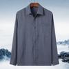 Camisa para Hombre Mayor Sin Planchar Nueva de Manga Larga Traje de Papá Talla Grande para Adultos Medianos Holgada Camisa de Verano Traje para Hombre de Primavera y Otoño