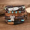 Pulsera de Cuentas Multicapa Turquesa Retro de Nuevo Producto Transfronterizo Moda Bohemia para Dama Pulsera Multicapa de Mariposa DIY