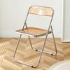 Silla Plegable de Plástico para Uso Doméstico, con Respaldo, Popular para Sesiones de Fotos, Silla de Comedor para Dormitorio, Silla de Oficina para Conferencias, Silla Plegable para Exterior