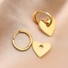 Aretes mujer aretes acero inoxidable forma de corazón aretes oro aretes amor mujer ED-478