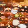 Pegatinas Coloridas y Hermosas con Temática de Comida, Materiales Decorativos DIY de Pegatinas Vintage Impermeables Creativas de Cocina Japonesa