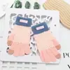 Guantes Cálidos Estilo Coreano para Invierno, Engrosados para Ciclismo, Separados por Dedos, a Prueba de Frío, Felpa de Cristal de Terciopelo para Pantalla Táctil, Lindos para Mujer Estilo Nuevo