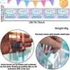 Nova Faixa de Aniversário Colorida Espessa para Pets Decoração de Festa de Um Ano Flor de Seda de Chuva Bandeira de Letras Vazadas