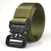 F020 Cinturón Táctico de Nylon con Cuentas para Hombre, Fanático Militar para Exteriores, Cinturón Multifuncional para Pantalones, Hebilla de Aleación, Cinturón de Lona