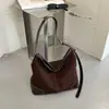 Bolsa de mano tipo tote de gamuza mate 2026, gran capacidad, estilo vintage, bolso de hombro tipo cubo, bolso de hombro casual y relajado, bolso grande