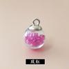 Pingente Bola de Vidro Conta Redonda Pontiaguda 16mm DIY Bola de Cristal Chaveiro Pingente de Pulseira Joias Material Feito à Mão