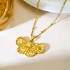 Collar con Colgante de Lazo de Acero Inoxidable para Mujer, Exclusivamente para Moda Europea y Americana, Joyería Versátil de Moda 18K al por Mayor