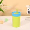 Taza de Café Estilo Owala Transfronteriza, Taza Aislada de Acero Inoxidable, Vaso con Pajita a Prueba de Fugas, Portátil para Montar en el Coche, Éxito de Ventas Transfronterizo