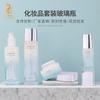 Material de Empaque Cosmético Plateado Brillante Electrochapado, Mismo Estilo de Marca Grande Botella de Loción de 100 ml, Botella de Agua con Tapa de Rosca de 120 ml Set de Viaje
