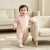 Macacão de bebê estilo coreano com forro de fleece para primavera e outono, roupas para escalar, para sair, moderno e estilo ocidental, roupas de Harbin para recém-nascidos, roupas espessas