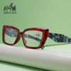 Nueva moda tirachinas transfronteriza gafas de lectura sentido de alta gama tendencia ojo de gato HD montura de lectura para personas de mediana edad y mayores venta al por mayor mujeres