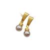Brincos de pérola elegantes vintage de meados de antigamente brincos de pérola de viajante diário brincos simples de pérola banhados a ouro feminino