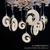 Candelabro acrílico electrochapado para bodas de 10 brazos luz decorativa para salón de bodas de hotel salón de banquetes luces de cadena para ambiente de fiesta navideña