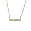 Collar de una palabra de circonita parpadeante japonés y coreano para mujer, Lujo accesible Diseño de nicho, Colgante de línea dorada, Cadena para la clavícula popular para el día a día Tendencia