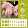 Verão Refrescante Dali Pera Usar Armadura Verde Abacate Branco Estilo Ins Fofo Doce 24 Adesivos de Arte para Unhas