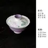 Juego de té de cerámica con decoración bajo vidriado, motivos de mariposa y flor pintados a mano, taza de té pequeña con tapa en nuevo estilo chino para té kung fu