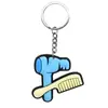 Serie Creativa Nueva de Salón Peluquería Adornos Colgantes de Goma Suave de PVC Llavero Accesorios Decorativos Pequeños de Bricolaje Venta al por Mayor en Stock