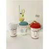BenYou Doble Capa Engrosado Lindo Pajarita Original Cachorro Desechable Taza de Papel para Café Té con Leche Bebida Caliente