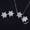 Aretes Chapados en Plata Esterlina 925 Pendiente de Copo de Nieve para Mujer Corea del Sur Anillo Elegante 2021 Nuevos Aretes de Moda Pulsera de Celebridad Cibernética