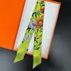 Bufanda Nueva de Seda Twill Otoñal Bufanda Francesa Biselada Cinta para Bolso Bandana de Moda Diadema Recuerdo para Mujeres