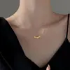 Novo Colar Cinco Bênçãos Chegam Japonês Coreano Mais Vendido Joias de Luxo Leve de Nicho Feminino Toque de Alto Padrão ins Exquisito Banhado a Ouro Real