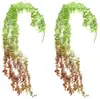 Decoração de Parede para Sala de Estar de Eucalipto Planta Verde de Eucalipto Pendurada na Parede Flor Artificial Flor Falsa Videira Pendurada Videira Chlorophyllum