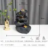 Fuente de decoración de escritorio moderna minimalista, montaña artificial, esfera de cristal circulante, adorno de fuente de agua feng shui para atraer riqueza
