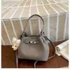 Bolso de Mano de Oficina de Alta Gama de Moda con Cierre de Patrón Lichi Retro, Bolso de Hombro a la Moda, Bolso Cruzado Tipo Cubo Versátil y Elegante