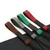 Cordón de Piel de Ternera Esmerilada Llavero de Coche Tejido a Mano Lujo Accesible Suave Anti-Desgaste Llavero Colgante de Cuerda para Llaves